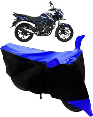 SMART BUYY Two Wheeler Cover for Bajaj(Discover 125 DTS-i, Black, Blue)