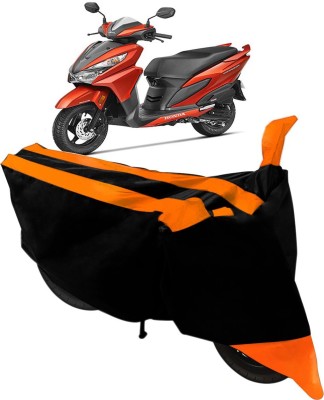 SMART BUYY Two Wheeler Cover for Honda(Grazia, Black, Orange)