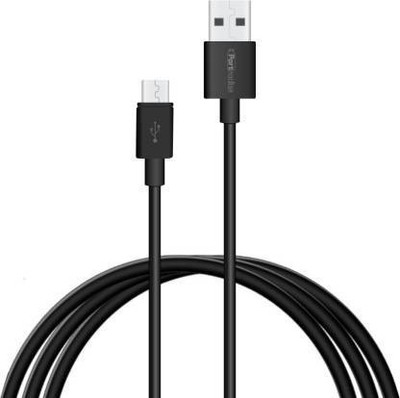 Portronics Micro USB Cable 2 A 1 m POR654(Compatible with All Phones & Tabs for Micro USB Devices, Black, One Cable)
