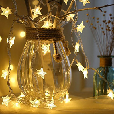 The Purple Tree 20 LEDs 3 m Yellow Flickering, Steady Star Rice Lights(Pack of 1)