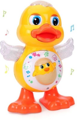 Haulsale Dancing Duck Toy for Kids with Flashing Lights & Musical Sounds-367(Yellow)