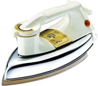 BAJAJ 1.5KG Heavy Weight Instant Heat Gold plate coated non stick 1000 W Dry Iron(White)