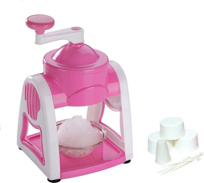 Hoshila Manual Ice Gola Maker Ice Slush/Snow Maker Machine for Home Chopper(1 Ice Gola & Slush Maker, 3 Ice-Bowls, 1 Glass, 6 Reusable Sticks,)