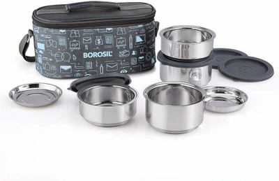 BOROSIL Carry Fresh Insulated Lunch Box (2pcs 280 ml + 2pcs 180 ml) 4 Containers Lunch Box(920 ml, Thermoware) BOROSIL Carry Fresh Insulated Lunch Box (2pcs 280 ml + 2pcs 180 ml) 4 Containers Lunch Box(920 ml, Thermoware)