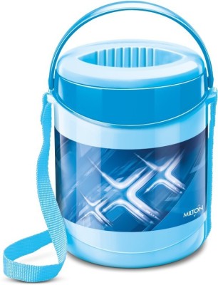 MILTON Vector Deluxe 3 Insulated Lunch Box With Leak Lock Steel Containers, 3 PCs Containers, Blue 3 Containers Lunch Box(3000 ml, Thermoware)
