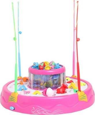 SALEOFF Musical Fish Catching Game Big with 26 Fishes, 4 Pods & 3D Lights-401(Multicolor)