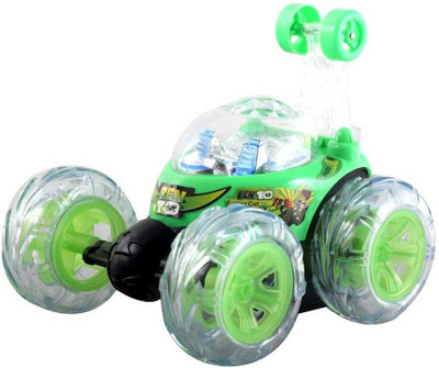 Mahi Zone Stunt Car Rotate 360 Degree(Green)
