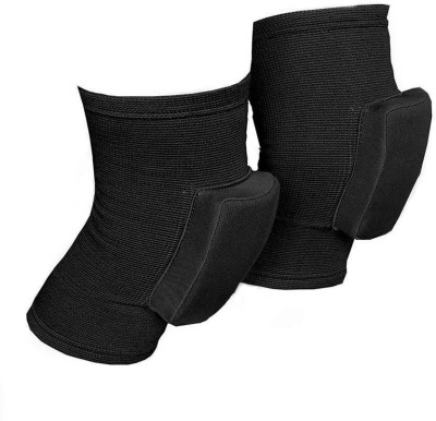 Leosportz Adjustable Pro Kabaddi padded Knee Cap Knee Support (1 pair) Knee Support(Black)