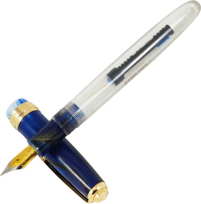 auteur Special Designer Collection Blue ColourMarble Finish Acrylic Demonstrator Fountain Pen(Ink Color - Blue)