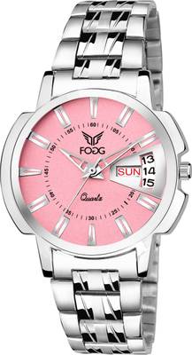 Fogg 4054 PK Pink Day and Date Analog Watch For Men Price History
