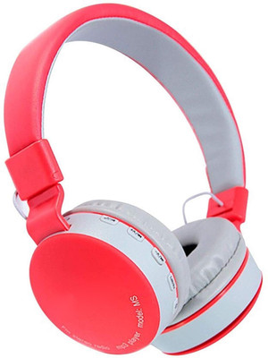 KLUZIE Top Stereo Sound Wireless Headphone Thunder Beats Sound Bluetooth Headset(Red, On the Ear)