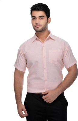 KLOSET BY RIAG Men Solid Formal Pink Shirt
