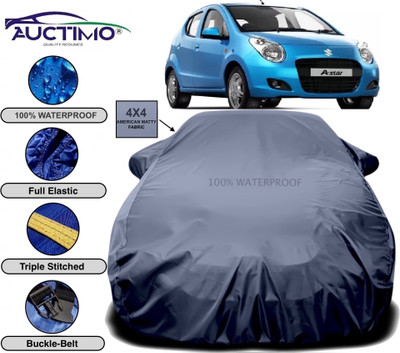 AUCTIMO Car Cover For Maruti Suzuki A-Star (With Mirror Pockets)(Grey)