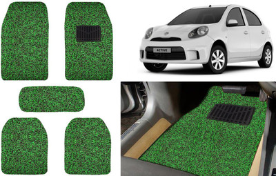 Auto Kite Plastic, PVC, Vinyl Standard Mat For  Nissan Micra(Green, Black)