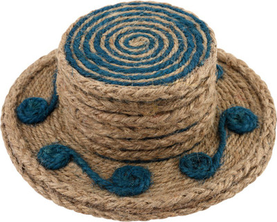 grow Round Reversible Jute Coaster Set(Pack of 6)