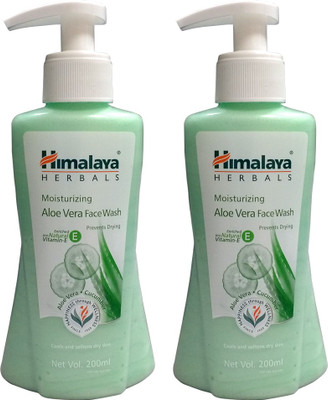 HIMALAYA MOISTUR ALOE VERA FACE WASH 200ML (Pack of 2)