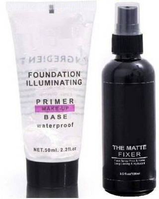 hich MAKEUP BASE PRIMER WITH MAKEUP FIXER Primer - 150 ml (TRANSPARENT)(2 Items in the set)