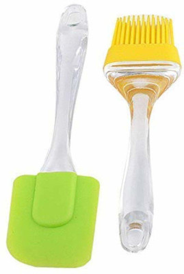 mega shine Silicone Spatula and Pastry Brush Set Special silicon Flat Pastry Brush(Pack of 2)