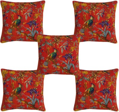 Ekam Art Floral Cushions & Pillows Cover(Pack of 5, 40 cm*40 cm, Multicolor)