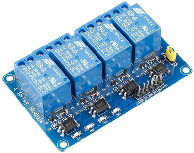 Manushre Manas Enterprises 4 Channel 5V Relay Shield Module for Arduino R3 MEGA 2560 1280 DSP ARM PIC AVR STM32 Raspberry Pi Micro Controller Board Electronic Hobby Kit