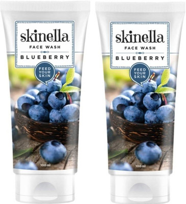 SKINELLA , Blueberry, 200 Ml ( Pack of 2 *100gm) Face Wash(200 g)