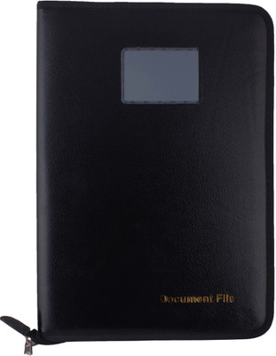 Flipkart SmartBuy PU Leather Document File Folder(Set Of 1, Black)