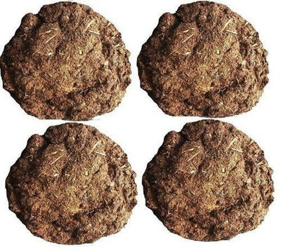 Earth Angels Pure & Original Holy Cow Dung Upla Pack of 3 ,Pujan & Religious Purpose