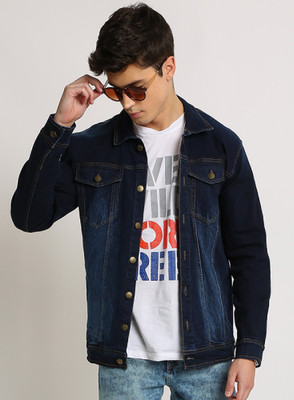 VOXATI Full Sleeve Washed Men Denim Jacket