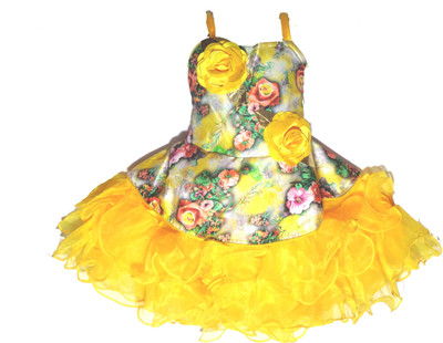 kids fashion hub Baby Girls Midi/Knee Length Party Dress(Multicolor, Sleeveless)