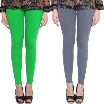 Clarita Ankle Length Ethnic Wear Legging(Green, Grey, Solid)