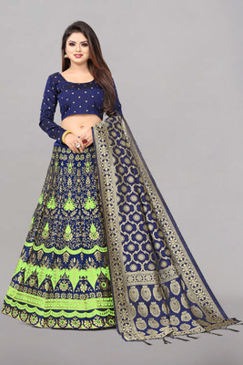 Payu Embellished Semi Stitched Lehenga Choli(Multicolor)