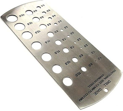 Jaibros DRILL GAUGE 1MM TO 13 MM 25 HOLES IN MILIMETER Hole Gauge