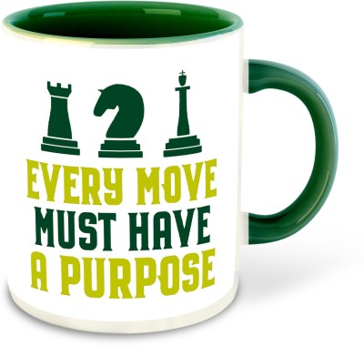 whats your kick Chess Inspired designer printed Dark Green Ceramic Coffee |Tea |Milk (Gift | Game |Sports|Motivational Quotes |Hobby (Multi 7) Ceramic Coffee Mug(350 ml)