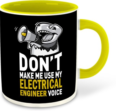 whats your kick Engineer Inspiration Printed Yellow Inner Colour Ceramic Coffee- Civil Engineer, Computer Engineer, Best Gift | For Engineer, (Multi 36) Ceramic Coffee Mug(350 ml)