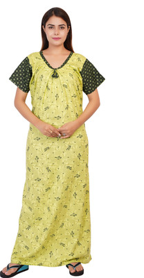 NACNO Women Nighty(Multicolor)