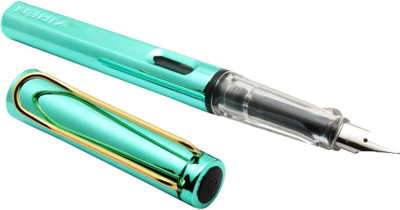 Ledos Yiren Safari Star Shine Apple Green Body Wired Golden Clip Fine Nib Fountain Pen