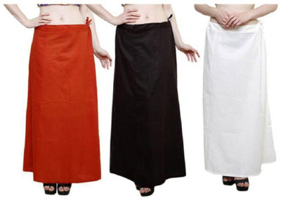 trendzmy PT_Red_Black_White_packof3_1 Pure Cotton Petticoat(Free)