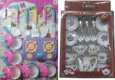 Simplify Multicoloured Kitchen Set with Cupset for Kids-9807