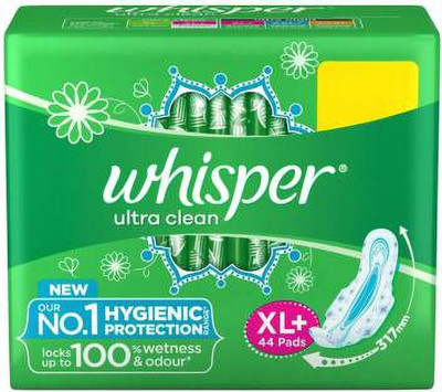 Whisper Ultra Clean XL+ Sanitary Pad (Pack of 44) Sanitary Pad