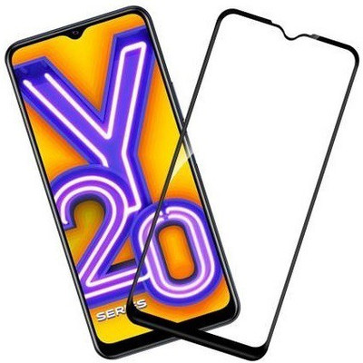 AKSHUD Edge To Edge Tempered Glass for Vivo Y20i(Pack of 1)