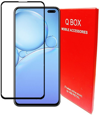 Q Box Edge To Edge Tempered Glass for vivo v19(Pack of 1)