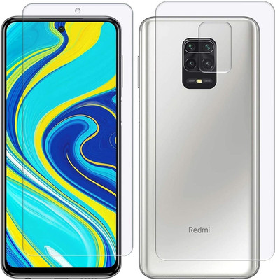 ISHANGEL Front and Back Screen Guard for redmi mi note 9 pro max , Gorilla Hammer Proof, flexible fiber unbreakable Screen Protector, [Not a Tempered Glass](Pack of 2)