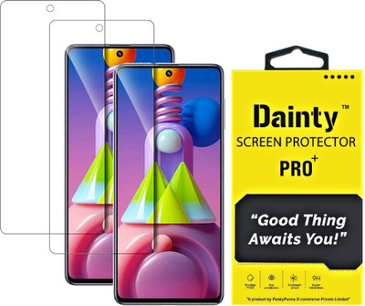 Dainty Tempered Glass Guard for Samsung Galaxy F62, Samsung Galaxy M51, Samsung Galaxy A71, Samsung Galaxy Note 10 Lite(Pack of 2)