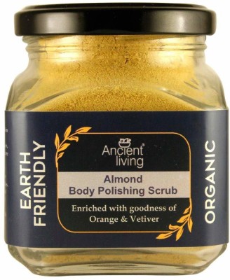 Ancient Living Organic Almond Body Polishing Scrub - 100 gm Jar Scrub(100 g)