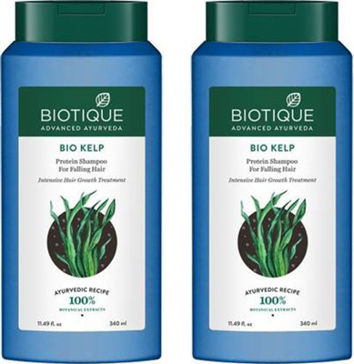BIOTIQUE Bio Kelp Protein Shampoo For Falling Hair 340 ml Pack of 2(680 ml)