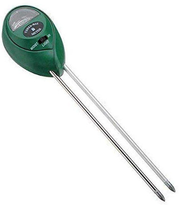 FosCadit 3-in-1 Solar Soil Moisture Light and PH Acidity Meter Plant Tester Round Shape Soil Thermometer Soil Test Kit(Set of 1)