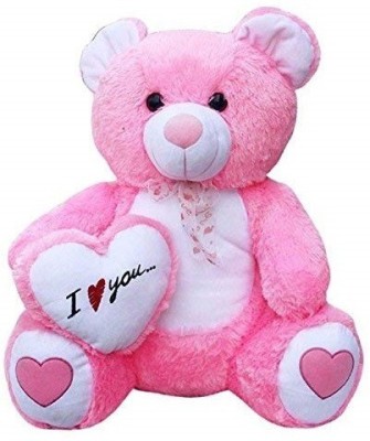 kashish trading company Pink side heart Big Size Teddy Bear for Kids, Girls & Children Gifting, girls playing & Couples gift in 2 feet size  - 60 cm(Pink)