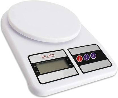 SANREN Weighing Machine For Kitchen With LED Light, Digital Electronic Weight Scale 10 Kg SF400 Multipurpose Personal Use Health Home Gym Weighing Scale Weighing Scale Weighing Scale(White)
