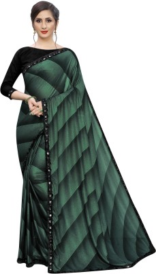 PMD Fashion Self Design Bollywood Lycra Blend Saree(Green)