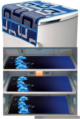 Stylewell Fridge Mat(Width: 43 cm, Blue)